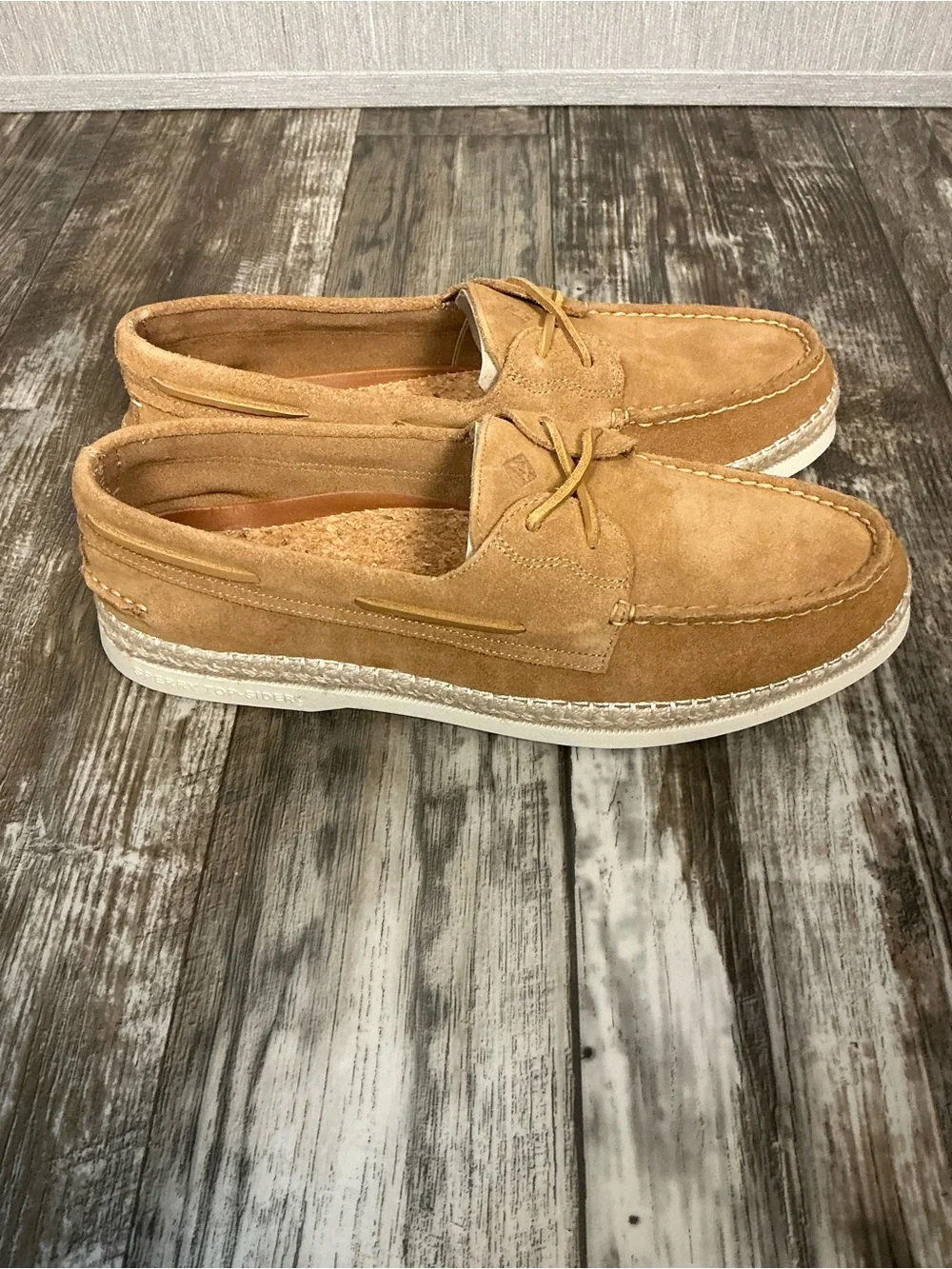 Sperry Men's Suede Boat Shoe in Tan Size 12